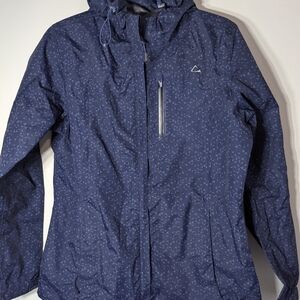 Paradox Blue Hooded Rain Jacket Women's Medium Waterproof Lightweight